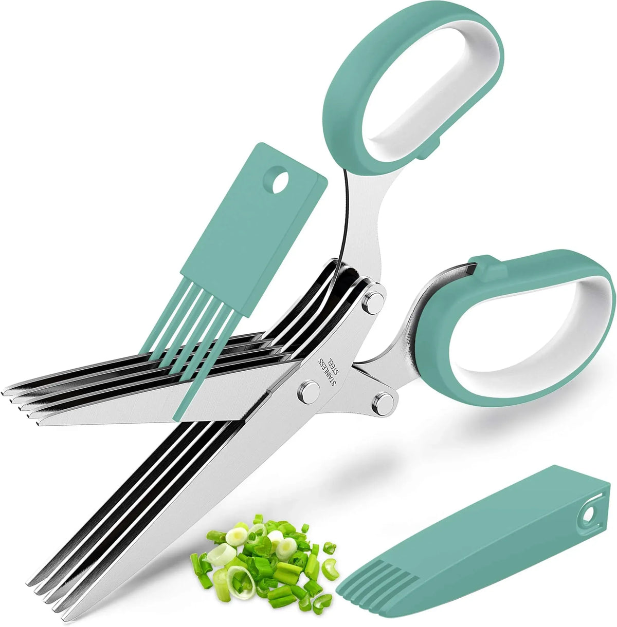5-Blade Herb Scissors ✂️🌿 | Multi-Cut Stainless Steel Kitchen Shears