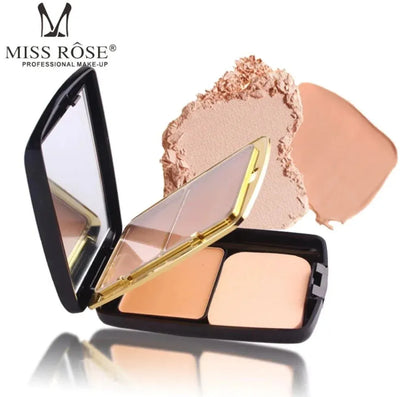Miss Rose 2-in-1 Powder & Creamy Foundation | 24g Matte & Natural Makeup Compact