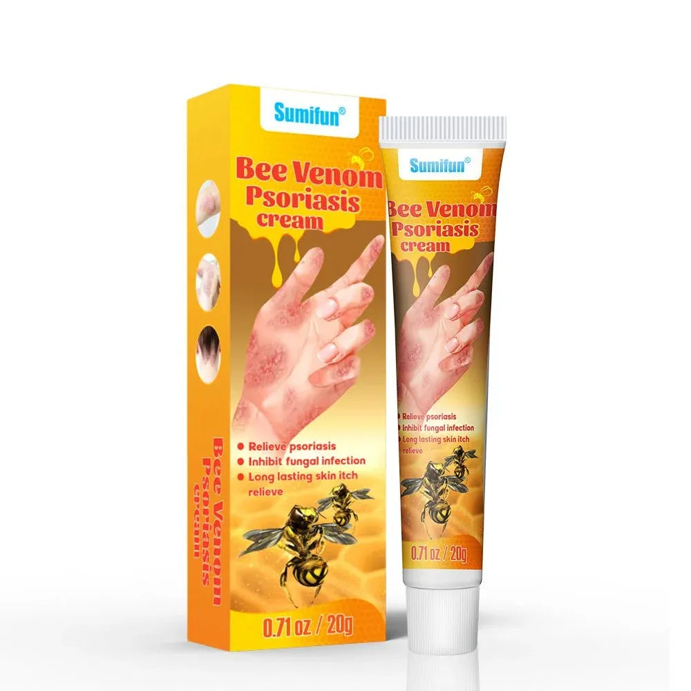 Sumifun Bee Venom Psoriasis & Eczema Relief Cream – Herbal Anti-Itch & Skin Repair Ointment (20g)
