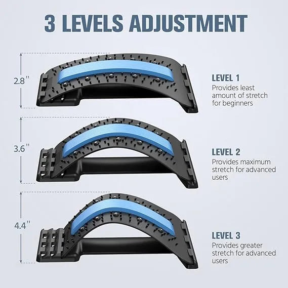 Upgrade Back Stretcher & Spinal Deck | Adjustable Lumbar Support & Pain Relief Device