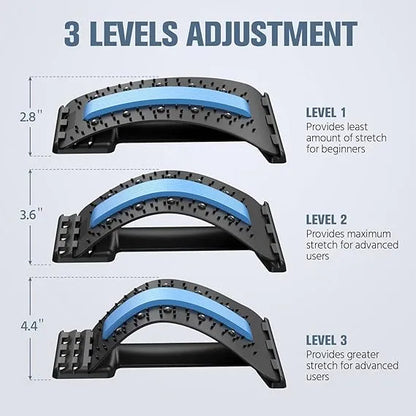 Upgrade Back Stretcher & Spinal Deck | Adjustable Lumbar Support & Pain Relief Device