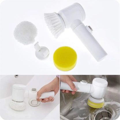5-in-1 Magic Electric Cleaning Brush | Cordless Household Scrubber for Kitchen & Bathroom