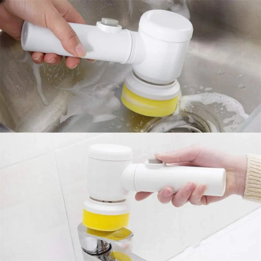5-in-1 Magic Electric Cleaning Brush | Cordless Household Scrubber for Kitchen & Bathroom