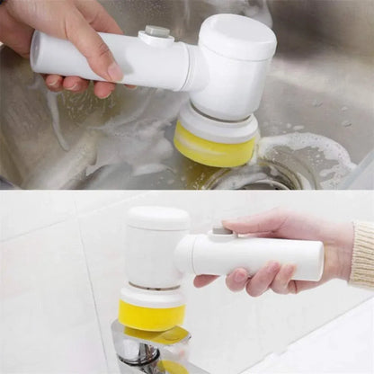 5-in-1 Magic Electric Cleaning Brush | Cordless Household Scrubber for Kitchen & Bathroom