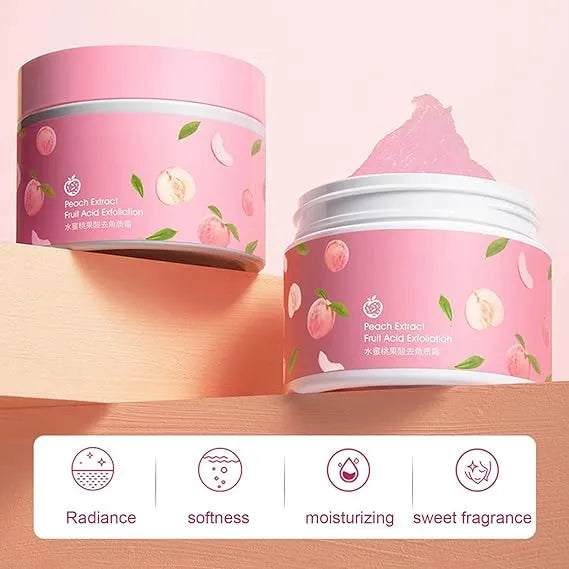 Peach Smooth Firming Body Scrub | Exfoliating & Brightening Fruit Extract Body Scrub