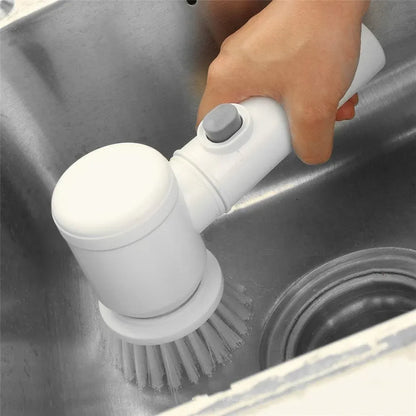 5-in-1 Magic Electric Cleaning Brush | Cordless Household Scrubber for Kitchen & Bathroom