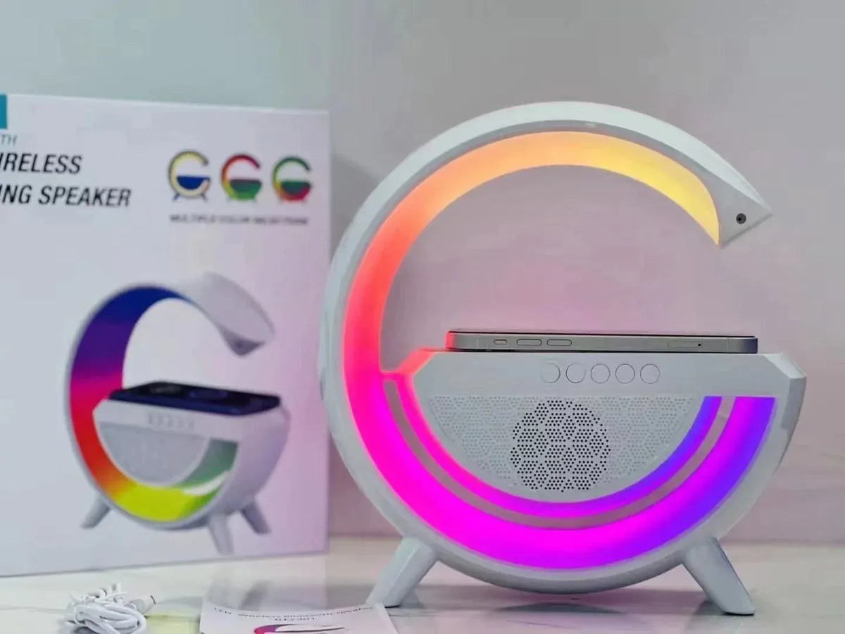 BT2301 Big G LED Wireless Charging Speaker | Multi-Function Atmosphere Lamp & Bluetooth Speaker