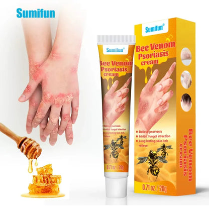 Sumifun Bee Venom Psoriasis & Eczema Relief Cream – Herbal Anti-Itch & Skin Repair Ointment (20g)