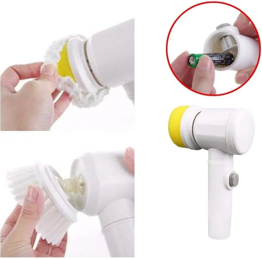 5-in-1 Magic Electric Cleaning Brush | Cordless Household Scrubber for Kitchen & Bathroom