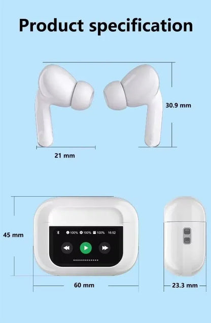 Z90 Pro Wireless Earbuds 🎧✨ | Smart LED Touch Screen Bluetooth Earphones