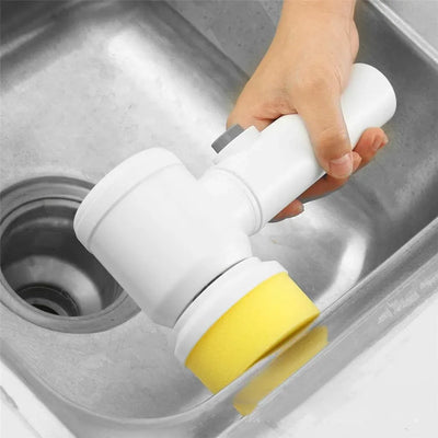 5-in-1 Magic Electric Cleaning Brush | Cordless Household Scrubber for Kitchen & Bathroom