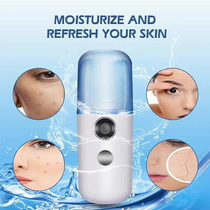 Portable Nano Mist Sprayer – 30ml USB Rechargeable Facial Misting Device