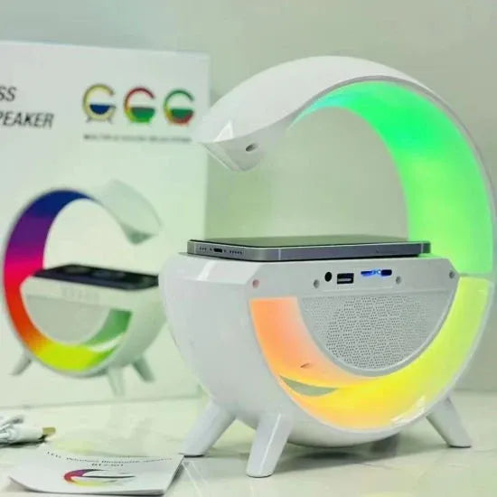 BT2301 Big G LED Wireless Charging Speaker | Multi-Function Atmosphere Lamp & Bluetooth Speaker