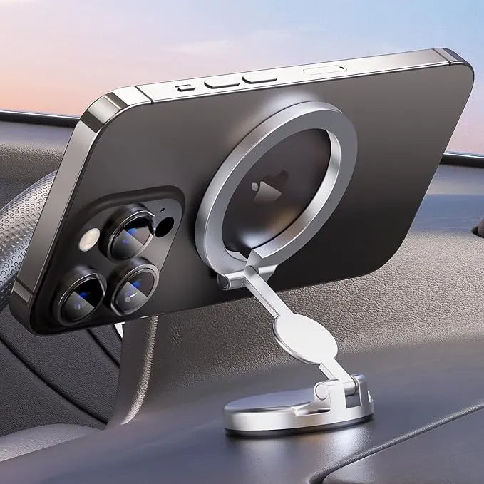 Folding Magnetic Car Phone Holder 🚗📱 | 360-Degree Rotatable Desktop Mount