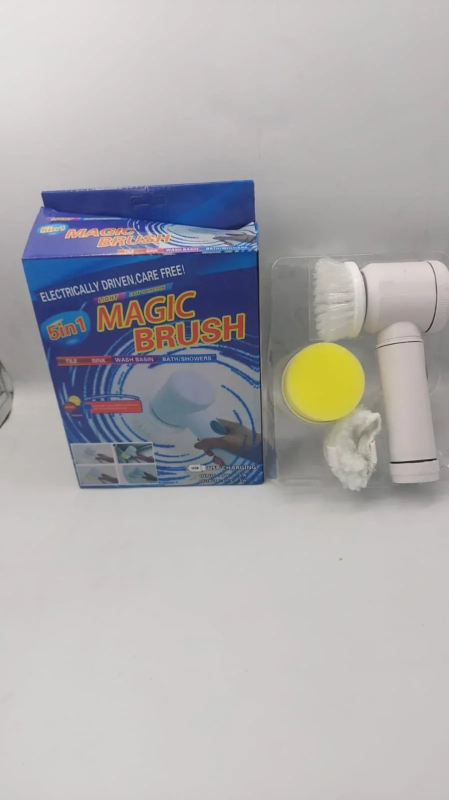5-in-1 Magic Electric Cleaning Brush | Cordless Household Scrubber for Kitchen & Bathroom