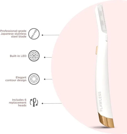 Flawless Facial Hair Remover & Dermaplaning Tool 🍑✨ | Exfoliating Peach Fuzz Remover