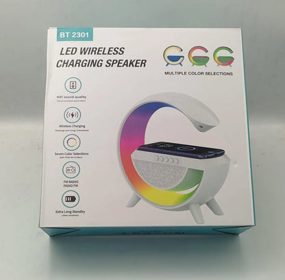 BT2301 Big G LED Wireless Charging Speaker | Multi-Function Atmosphere Lamp & Bluetooth Speaker
