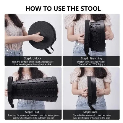 Sawoolives Portable Foldable Telescopic Stool 💺✨ | Compact Retractable Camping Chair