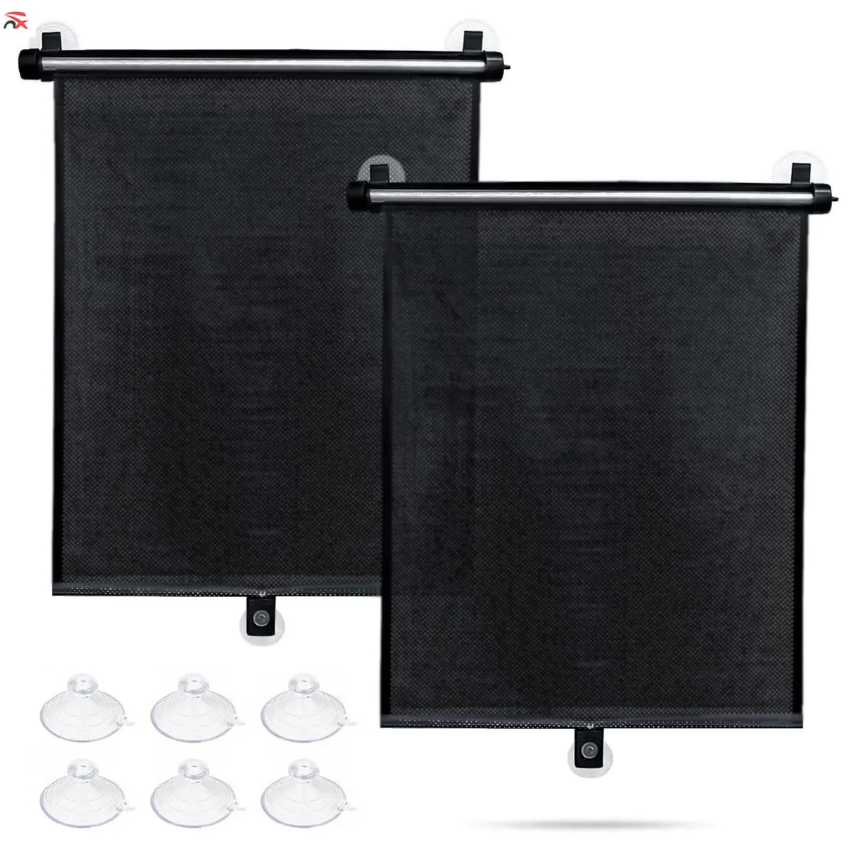 Retractable Car Window Sun Shades (2-Piece Set) | UV Protection & Privacy Roller Shade for Vehicle Side Windows