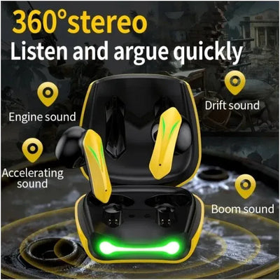 360° Stereo Gaming Wireless Earbuds 🎧⚡ | Bluetooth 5.0 Low Latency Earphones