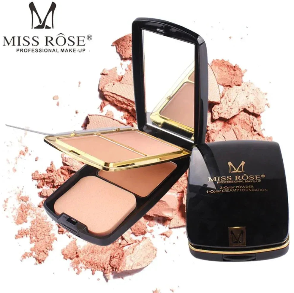 Miss Rose 2-in-1 Powder & Creamy Foundation | 24g Matte & Natural Makeup Compact